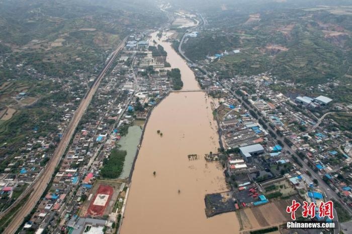 10月10日，山西省介休市義棠鎮(zhèn)，汾河水位上漲。 <a target='_blank' href='http://www.chinanews.com/'>中新社</a>記者 韋亮 攝