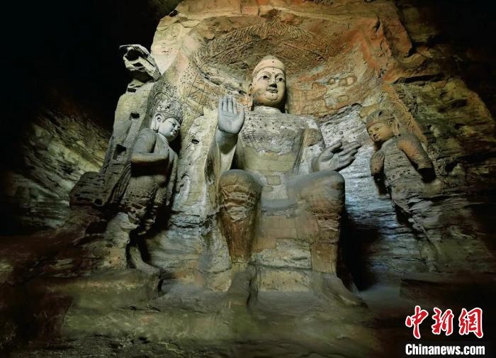 云岡石窟規(guī)模最大的洞窟第3窟。