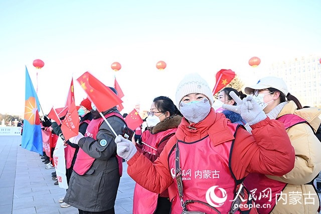 2022年呼和浩特市第七屆徒步迎新活動(dòng)現(xiàn)場。人民網(wǎng) 劉藝琳攝