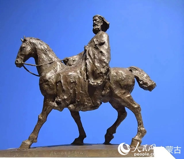 吳為山作品《馬可波羅》。人民網(wǎng)記者 富麗娟攝