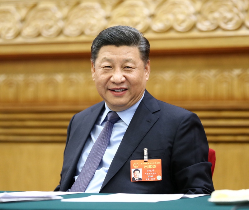 2019年3月10日，習近平總書記參加十三屆全國人大二次會議福建代表團的審議。