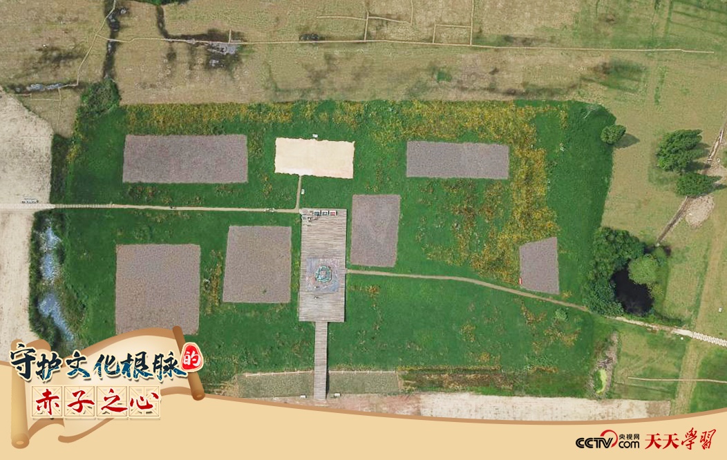 2019年6月23日無人機(jī)拍攝的良渚國家考古遺址公園的宮殿區(qū)。