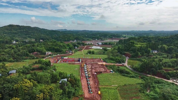 川氣東送二線天然氣管道工程施工現(xiàn)場。受訪者供圖