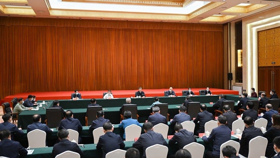  2023年6月8日上午，習(xí)近平在呼和浩特聽取內(nèi)蒙古自治區(qū)黨委和政府工作匯報(bào)并發(fā)表重要講話。