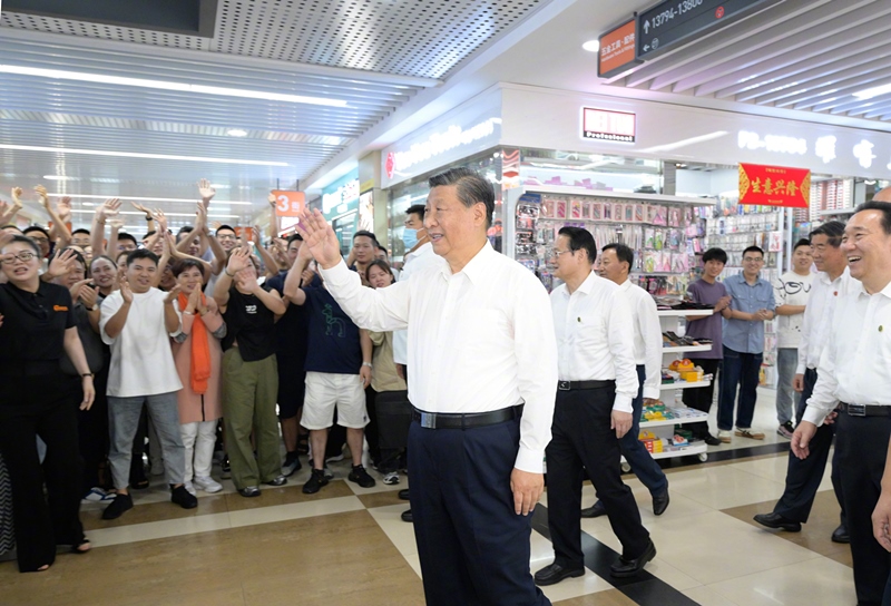 2023年9月20日，習(xí)近平總書記在浙江省金華市考察義烏國際商貿(mào)城。