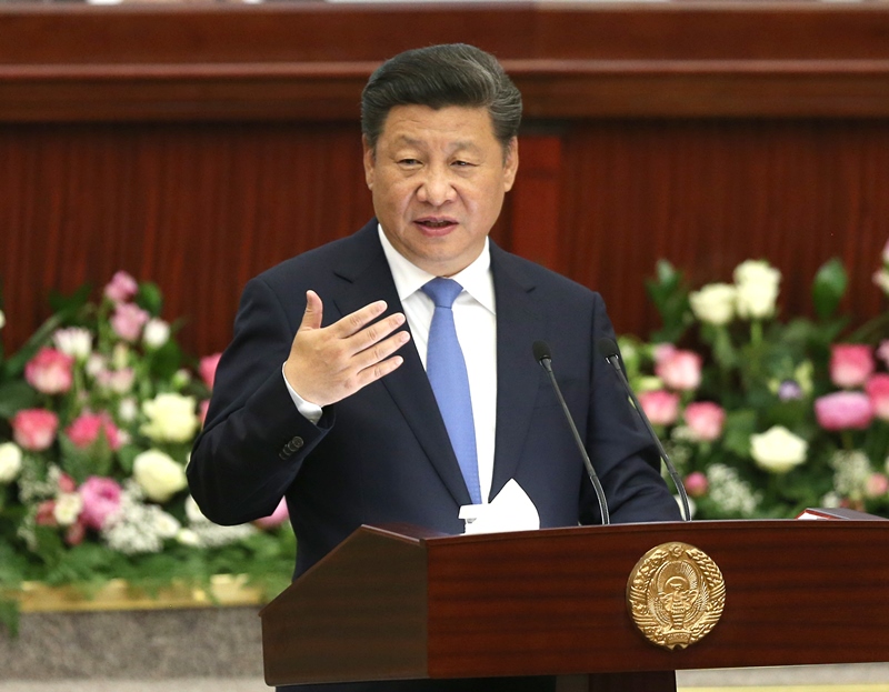 2016年6月22日，國家主席習(xí)近平在塔什干烏茲別克斯坦最高會(huì)議立法院發(fā)表題為《攜手共創(chuàng)絲綢之路新輝煌》的重要演講。
