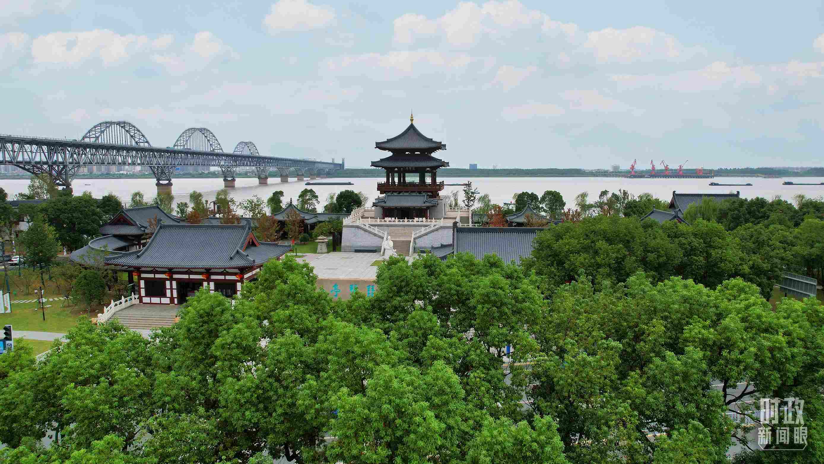 △長江國家文化公園九江城區(qū)段。（總臺記者劉陽拍攝）