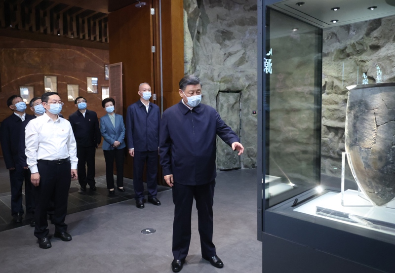 2023年6月2日，習(xí)近平來到中國(guó)歷史研究院內(nèi)的中國(guó)考古博物館調(diào)研。