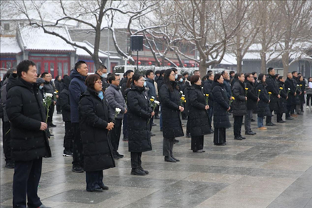 中國人民抗日戰(zhàn)爭紀念館舉行國家公祭日悼念活動。中國人民抗日戰(zhàn)爭紀念館供圖