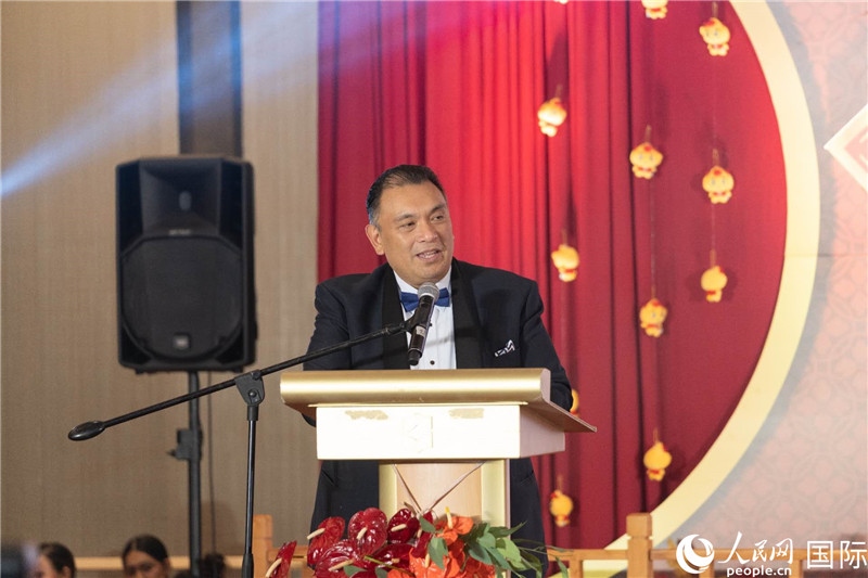 菲外交部副部長(zhǎng)多明戈出席年會(huì)并致辭。人民網(wǎng)記者樊帆 攝