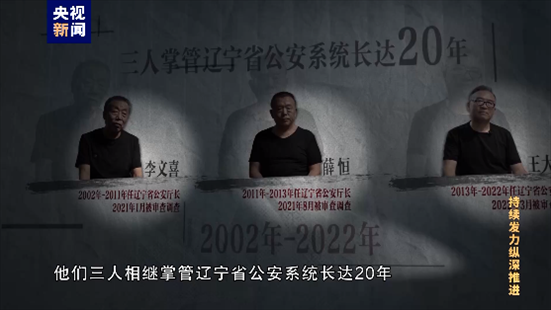 △李文喜、薛恒、王大偉在2021至2022年間先后落馬。