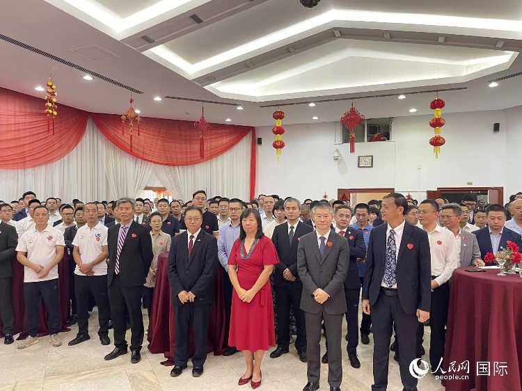 駐尼日利亞使館春節(jié)招待會(huì)現(xiàn)場(chǎng)。人民網(wǎng)記者 姜宣攝