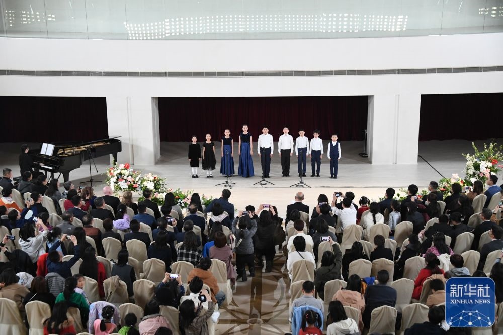 3月21日，金融街童聲合唱團在音樂會上演出。新華社記者 任超 攝