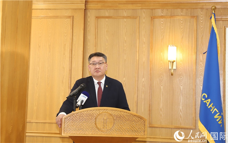 扎布赫楞部長致辭。人民網(wǎng)記者 霍文攝