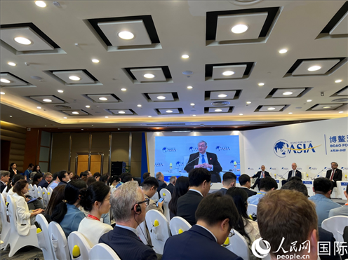 3月27日，博鰲亞洲論壇2024年年會“全球地緣政治展望”分論壇現(xiàn)場。人民網(wǎng) 艾里士攝