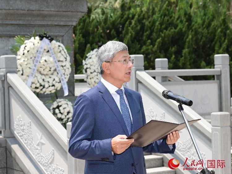 陳海大使發(fā)表致辭。人民網(wǎng)記者 謝佳君攝