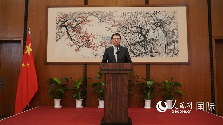 中國駐日本大使吳江浩致辭。人民網(wǎng) 蔣曉辰攝