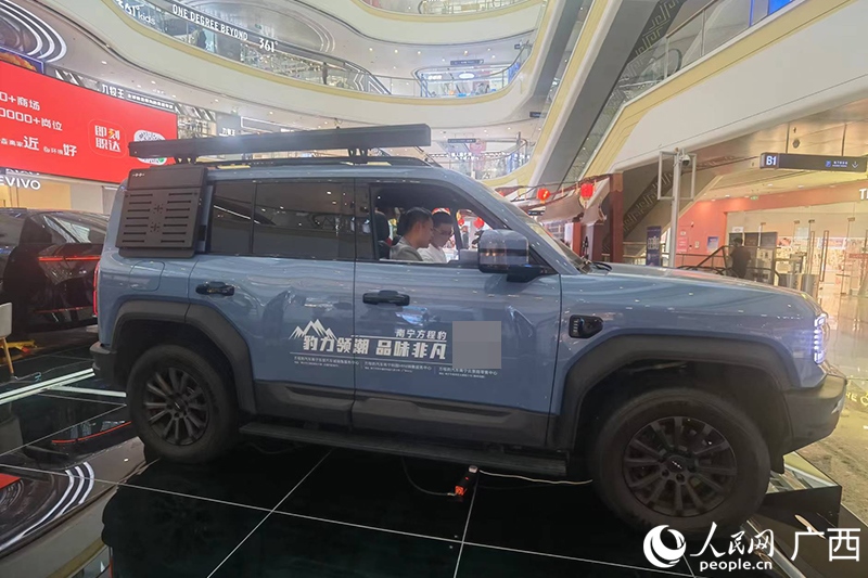 消費者在商場選購汽車。人民網(wǎng)記者 陳燕攝