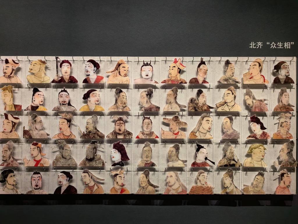 太原北齊壁畫博物館從山西北朝壁畫中提取人物元素展現(xiàn)當(dāng)時(shí)民族融合、文化交流。太原北齊壁畫博物館供圖