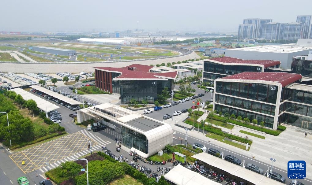 大眾汽車(chē)（安徽）有限公司外景（無(wú)人機(jī)照片，2024年6月7日攝）。新華社記者 郭晨 攝