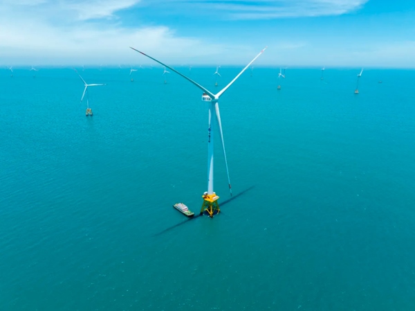 全球首臺16兆瓦海上風電機組于2023年6月并網發(fā)電。韓磊攝