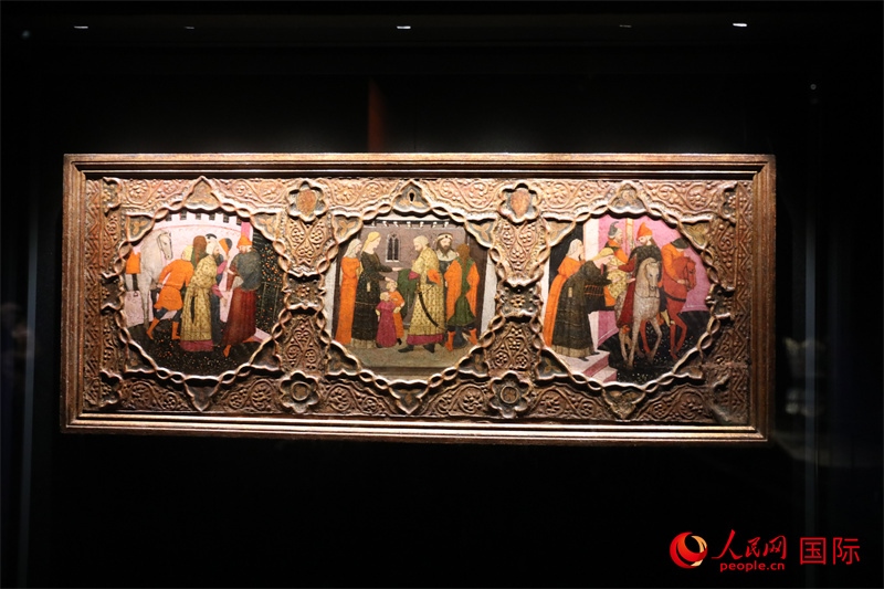 展覽“傳奇之旅：馬可·波羅與絲綢之路上的世界”展品。人民網(wǎng) 殷韜攝