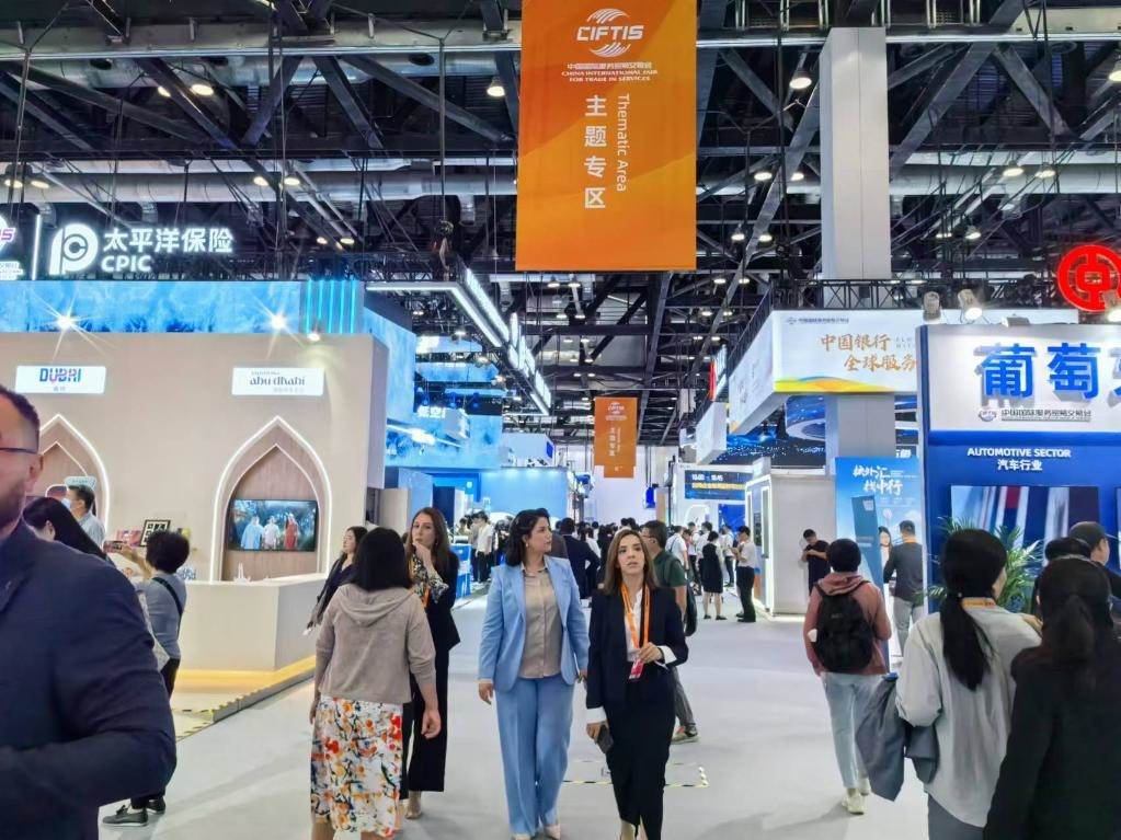 圖為2024年服貿(mào)會展區(qū)現(xiàn)場。 新華社記者 魏玉坤 攝