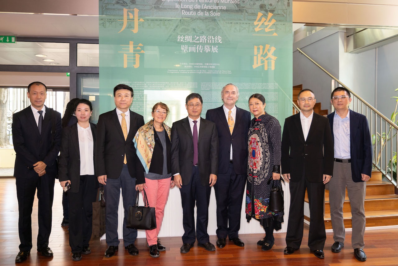“絲路丹青——絲綢之路沿線壁畫傳摹展”在巴黎中國文化中心隆重開幕。中國藝術(shù)研究院供圖
