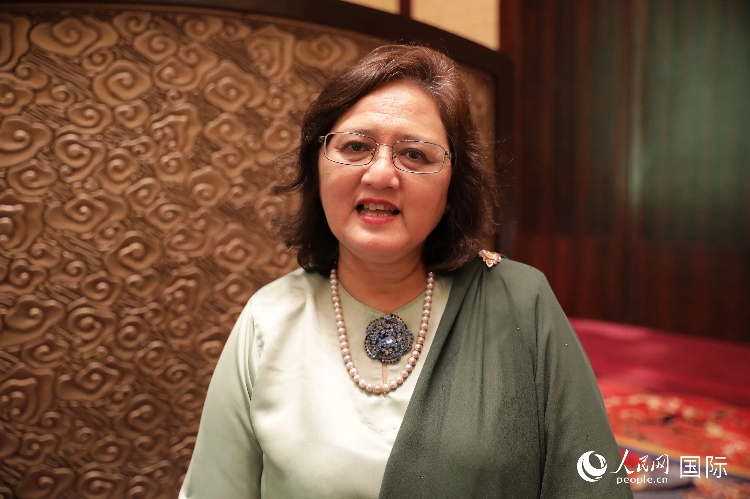 馬來西亞高教部高教司司長阿茲琳達(dá)接受人民網(wǎng)采訪。人民網(wǎng) 王婧攝