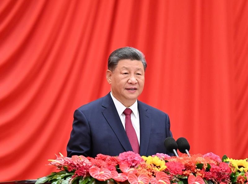△2024年9月30日，慶祝中華人民共和國(guó)成立75周年招待會(huì)在北京人民大會(huì)堂隆重舉行。習(xí)近平總書(shū)記出席招待會(huì)并發(fā)表重要講話(huà)。
