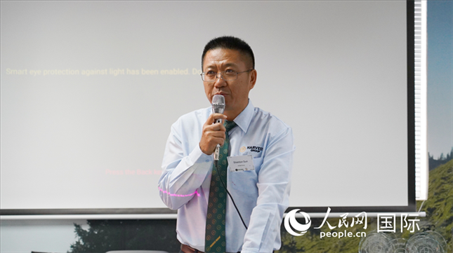 碩豐集團(tuán)董事長孫曉棟發(fā)言。 人民網(wǎng) 張茜攝