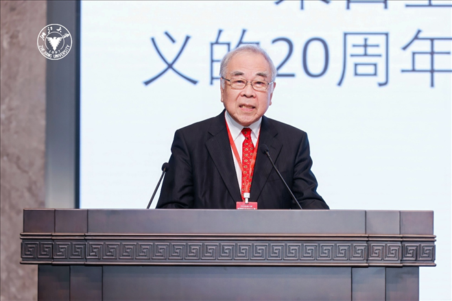 日本科學(xué)協(xié)會會長高橋正征致辭。浙江大學(xué)供圖