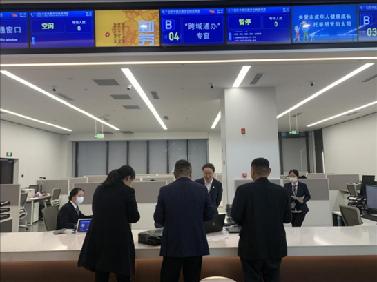啟東市政務(wù)服務(wù)“跨域通辦”專窗。 圖片來源：江蘇南通啟東市數(shù)據(jù)局