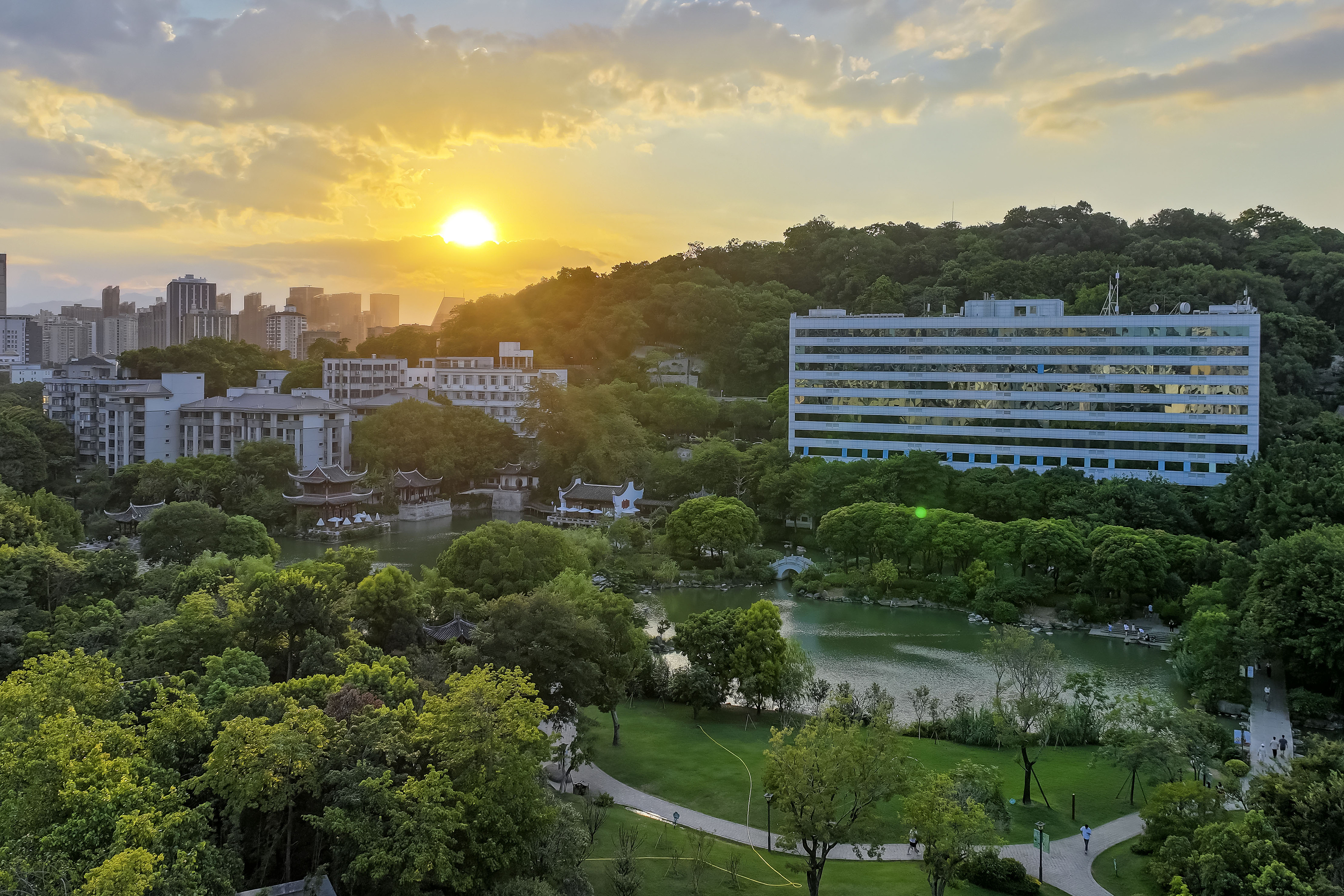 2024年7月17日，福州市鼓樓區(qū)黎明湖生態(tài)濕地公園。