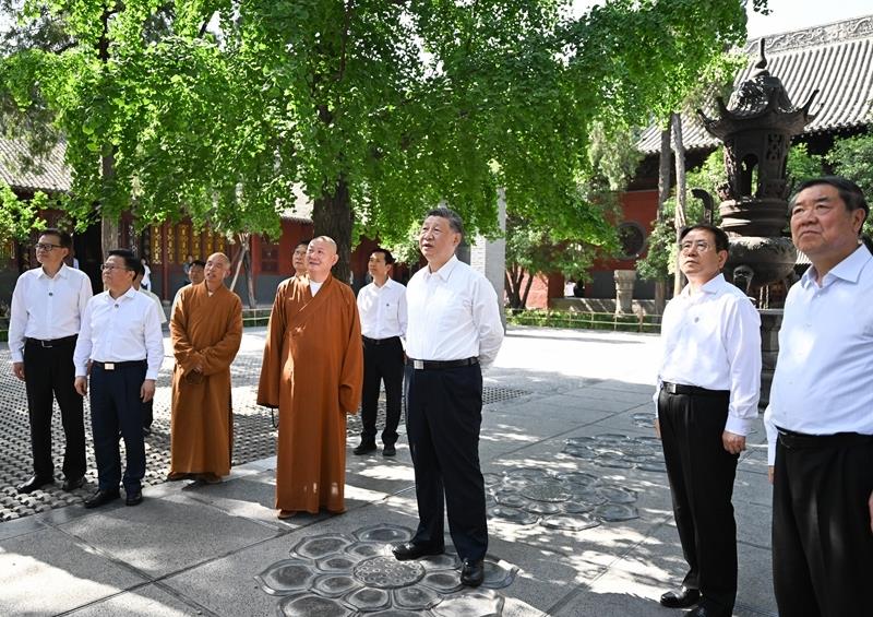△2025年5月19日，習(xí)近平總書記在河南洛陽白馬寺考察。